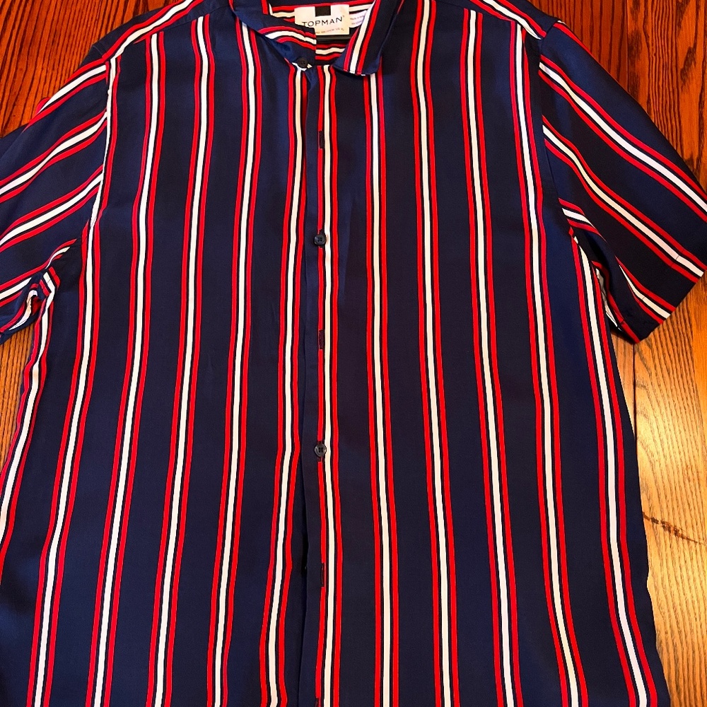 Topman short sleeve striped shirt